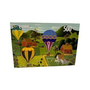 Jigsaw Puzzle 500 Piece Encore Americana Hot Air Balloon farm landscape NEW